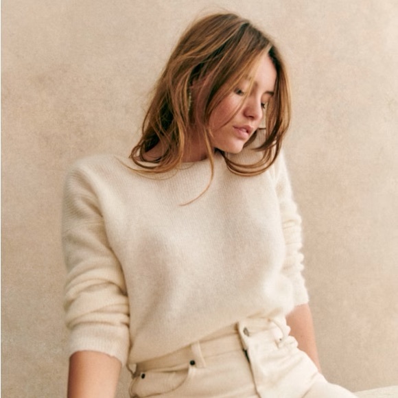 Sezane Barry Cardigan in Ecru - Picture 1 of 7